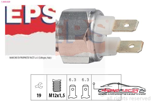 Achat de EPS 1.860.029 Contacteur, feu de recul pas chères