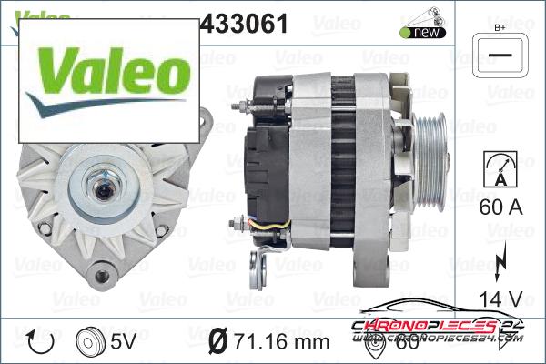 Achat de VALEO 433061 Alternateur pas chères