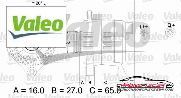 Achat de VALEO 436344 Alternateur pas chères