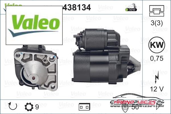 Achat de VALEO 438134 Démarreur pas chères