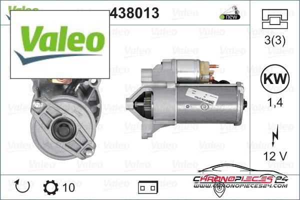 Achat de VALEO 438013 Démarreur pas chères