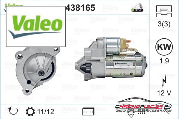 Achat de VALEO 438165 Démarreur pas chères