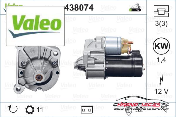 Achat de VALEO 438074 Démarreur pas chères