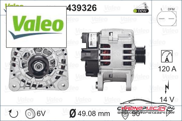 Achat de VALEO 439326 Alternateur pas chères