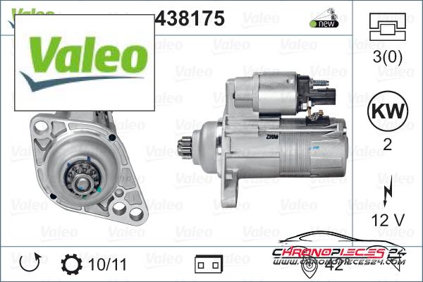 Achat de VALEO 438175 Démarreur pas chères