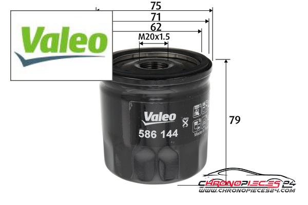 Achat de VALEO 586144 Filtre à huile pas chères