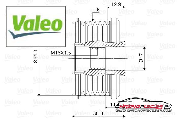 Achat de VALEO 588002 Poulie roue libre, alternateur pas chères