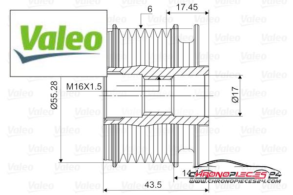 Achat de VALEO 588004 Poulie roue libre, alternateur pas chères