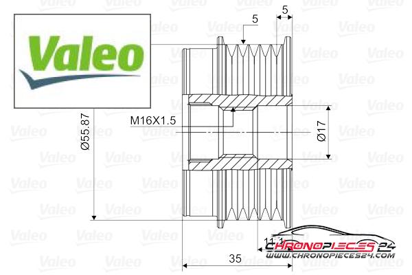 Achat de VALEO 588008 Poulie roue libre, alternateur pas chères