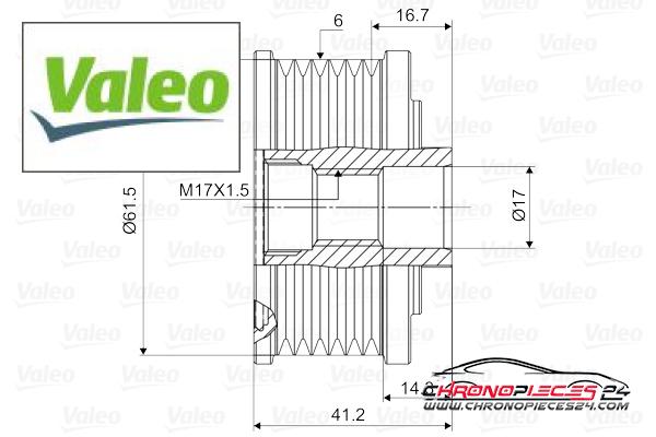 Achat de VALEO 588009 Poulie roue libre, alternateur pas chères