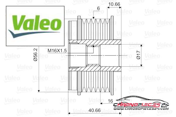 Achat de VALEO 588010 Poulie roue libre, alternateur pas chères