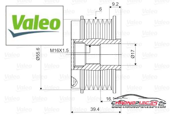 Achat de VALEO 588013 Poulie roue libre, alternateur pas chères