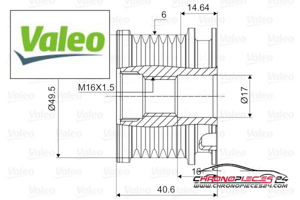 Achat de VALEO 588014 Poulie roue libre, alternateur pas chères