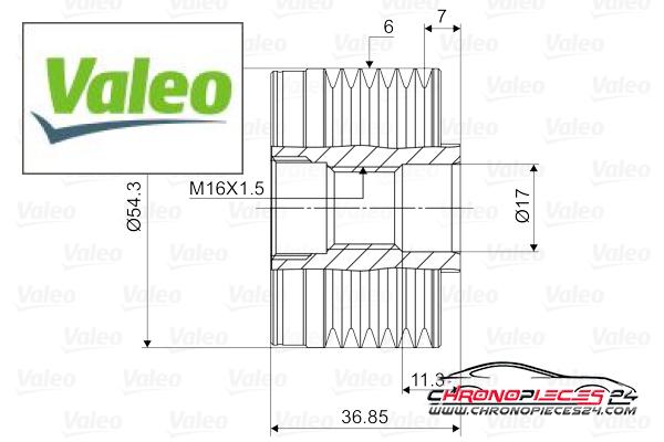 Achat de VALEO 588017 Poulie roue libre, alternateur pas chères