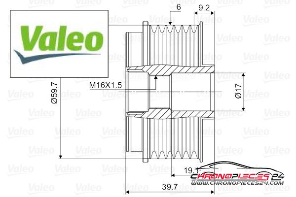 Achat de VALEO 588021 Poulie roue libre, alternateur pas chères