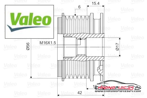 Achat de VALEO 588024 Poulie roue libre, alternateur pas chères