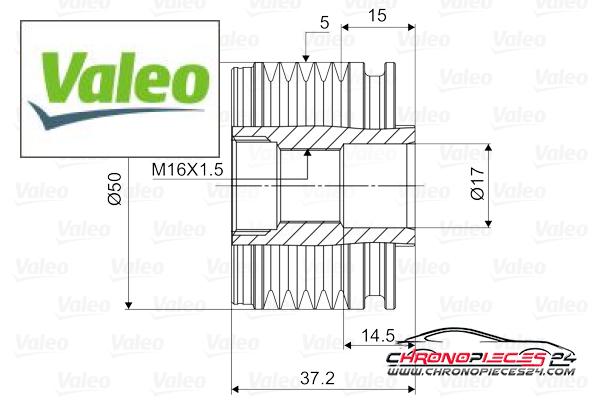 Achat de VALEO 588025 Poulie roue libre, alternateur pas chères