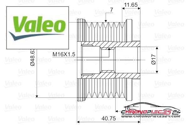 Achat de VALEO 588027 Poulie roue libre, alternateur pas chères