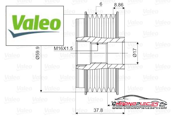 Achat de VALEO 588094 Poulie roue libre, alternateur pas chères