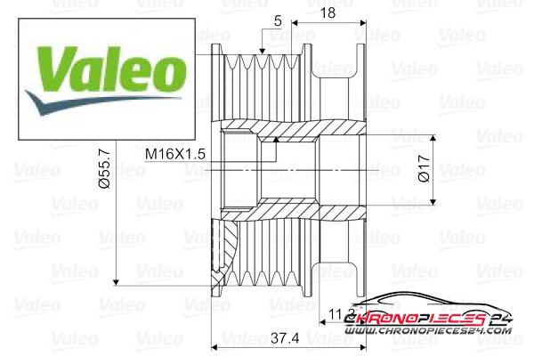 Achat de VALEO 588034 Poulie roue libre, alternateur pas chères