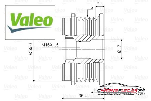 Achat de VALEO 588041 Poulie roue libre, alternateur pas chères