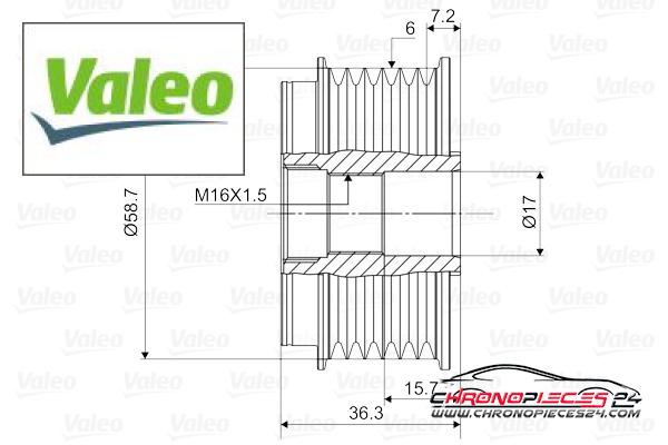 Achat de VALEO 588042 Poulie roue libre, alternateur pas chères