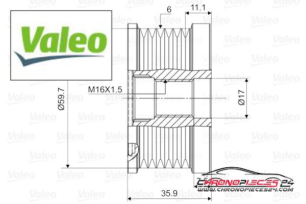 Achat de VALEO 588046 Poulie roue libre, alternateur pas chères