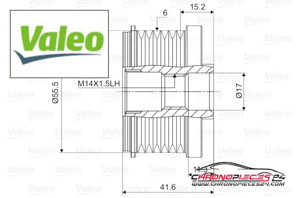 Achat de VALEO 588047 Poulie roue libre, alternateur pas chères