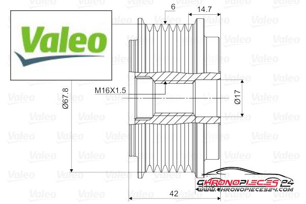 Achat de VALEO 588050 Poulie roue libre, alternateur pas chères