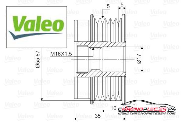 Achat de VALEO 588051 Poulie roue libre, alternateur pas chères