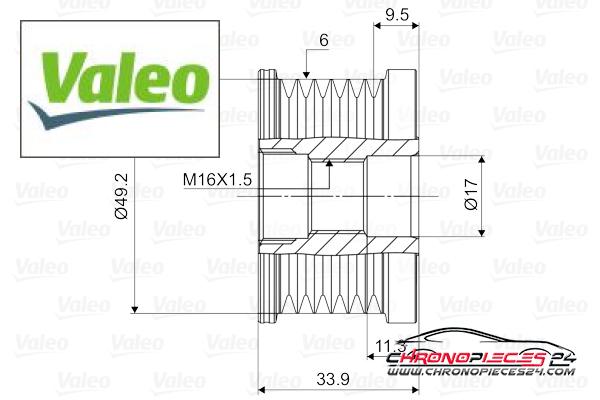 Achat de VALEO 588056 Poulie roue libre, alternateur pas chères