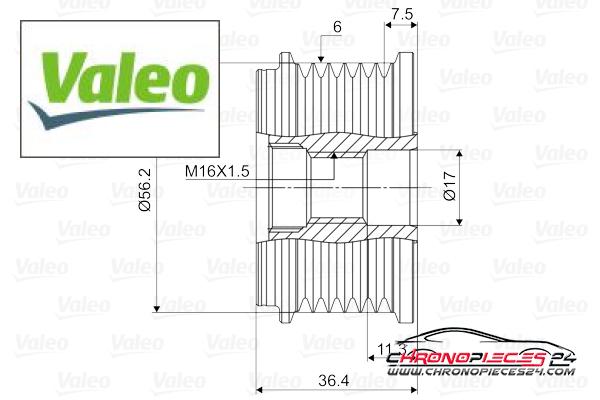 Achat de VALEO 588059 Poulie roue libre, alternateur pas chères