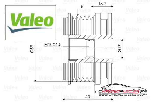 Achat de VALEO 588066 Poulie roue libre, alternateur pas chères