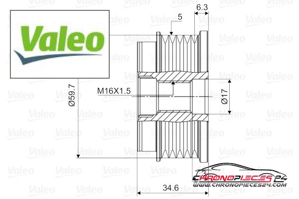 Achat de VALEO 588073 Poulie roue libre, alternateur pas chères