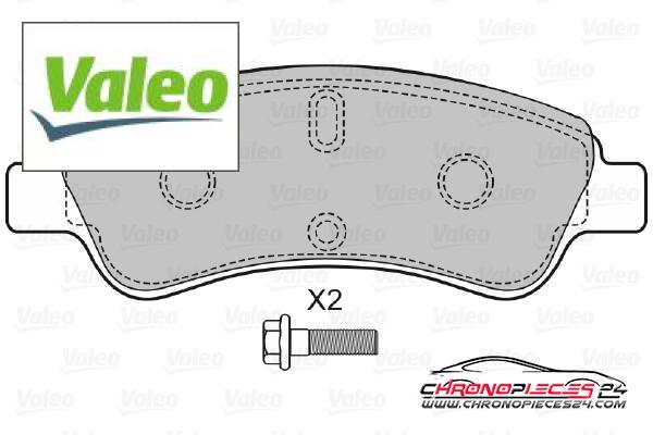 Achat de VALEO 598464 Kit de plaquettes de frein, frein à disque pas chères