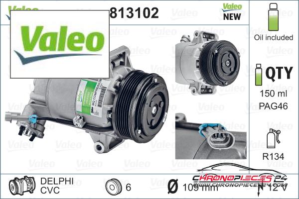 Achat de VALEO 813102 Compresseur, climatisation pas chères