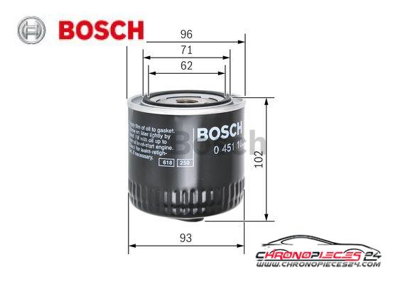 Achat de BOSCH 0 451 103 062 Filtre à huile pas chères