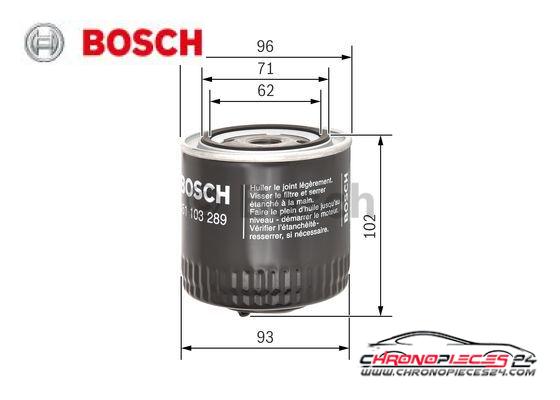 Achat de BOSCH 0 451 103 289 Filtre à huile pas chères