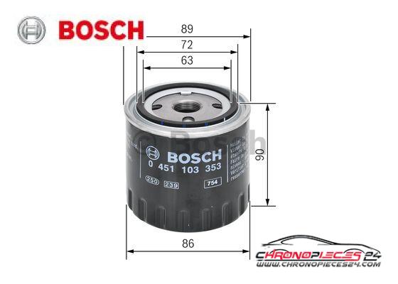 Achat de BOSCH 0 451 103 353 Filtre à huile pas chères