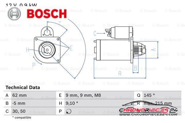 Achat de BOSCH 0 986 013 850 Démarreur pas chères