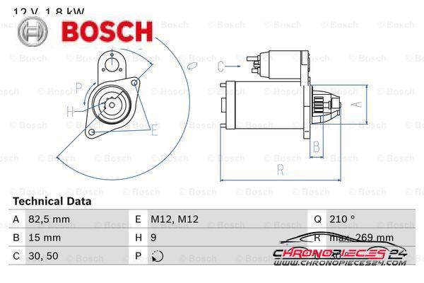 Achat de BOSCH 0 986 016 240 Démarreur pas chères