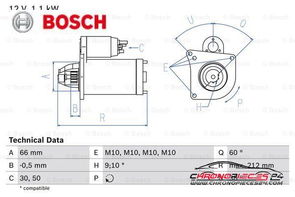 Achat de BOSCH 0 986 016 400 Démarreur pas chères