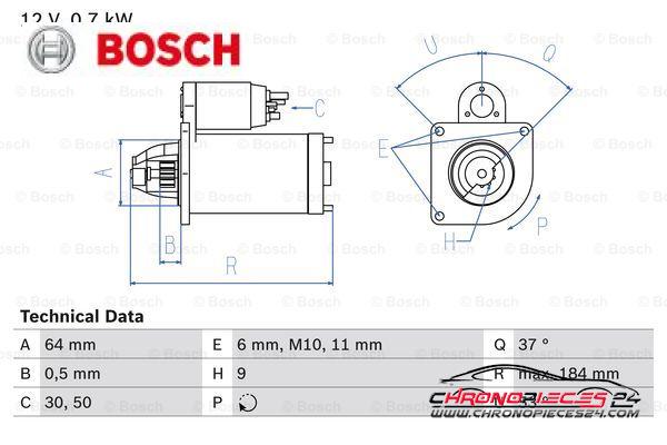 Achat de BOSCH 0 986 017 840 Démarreur pas chères