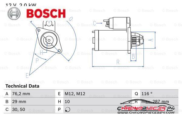 Achat de BOSCH 0 986 018 020 Démarreur pas chères