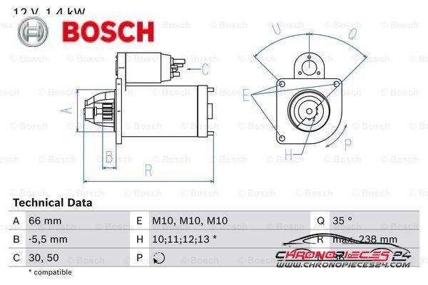 Achat de BOSCH 0 986 018 310 Démarreur pas chères