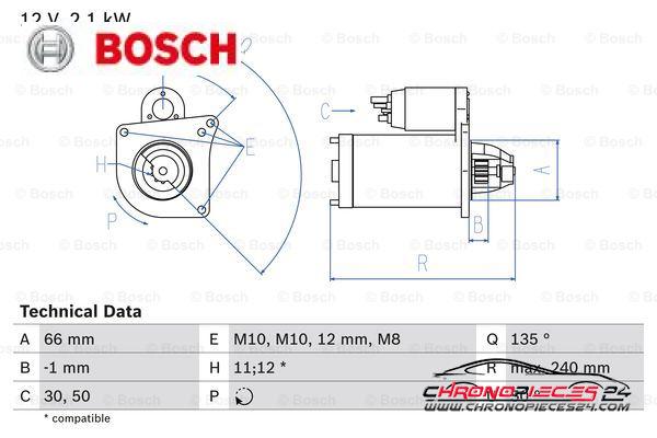 Achat de BOSCH 0 986 020 131 Démarreur pas chères