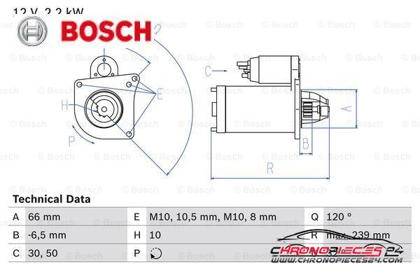 Achat de BOSCH 0 986 020 141 Démarreur pas chères