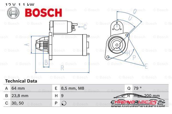 Achat de BOSCH 0 986 021 240 Démarreur pas chères