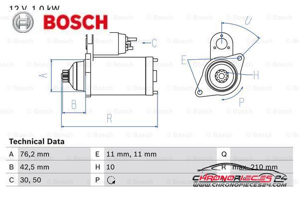 Achat de BOSCH 0 986 022 290 Démarreur pas chères