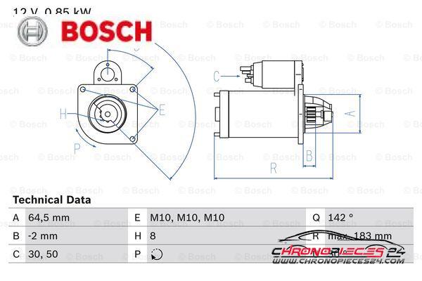 Achat de BOSCH 0 986 022 810 Démarreur pas chères